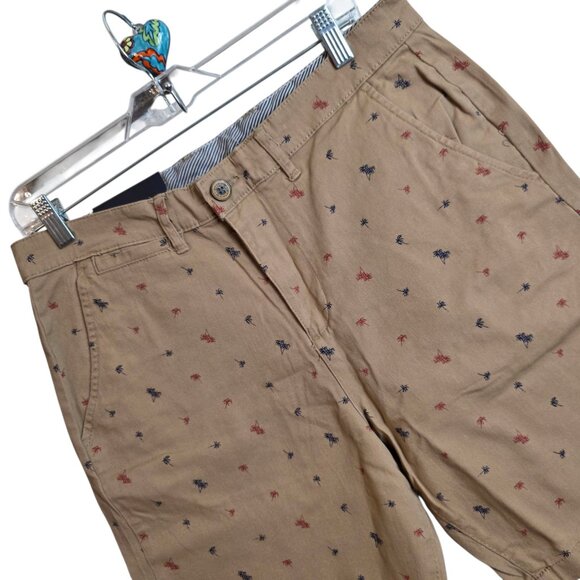 🔴 Jachs New York Shorts Mens 31 Dark Khaki Bleecker Palm Tree Summer Nautical - Picture 4 of 15